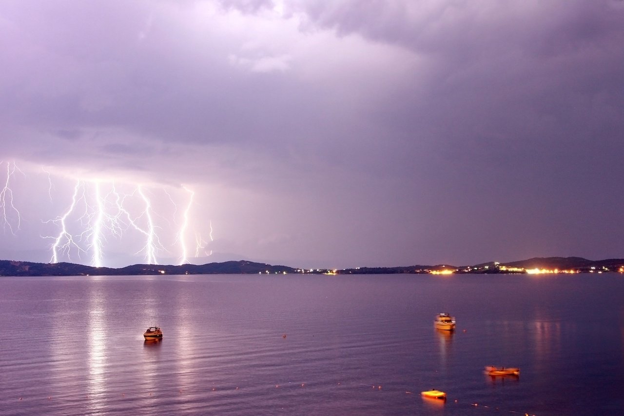 boating in a storm